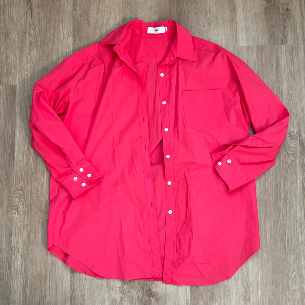The Frankie Shop Melody Organic Cotton Pink Shirt XS/S